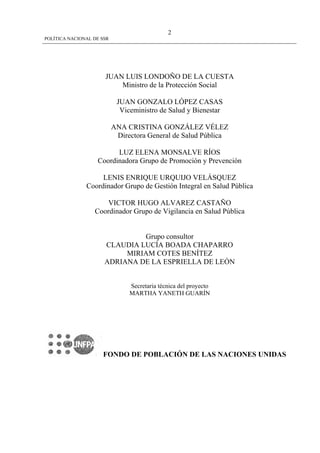 Politica Nacional De Ssr