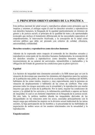 Politica Nacional De Ssr