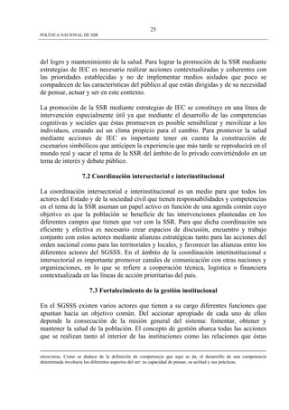 Politica Nacional De Ssr