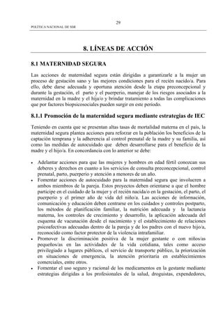 Politica Nacional De Ssr