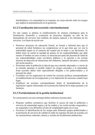 Politica Nacional De Ssr