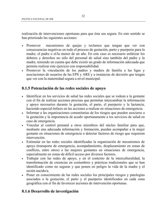 Politica Nacional De Ssr