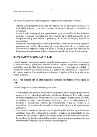 Politica Nacional De Ssr