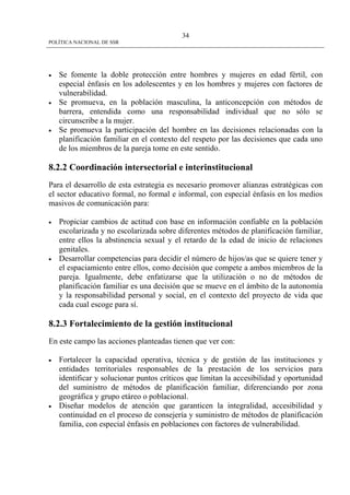 Politica Nacional De Ssr