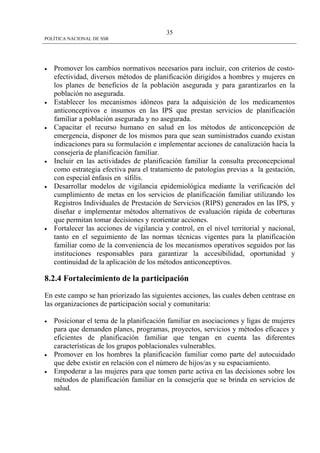 Politica Nacional De Ssr