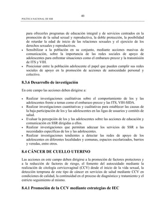 Politica Nacional De Ssr