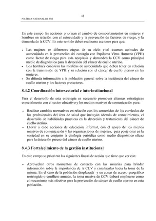 Politica Nacional De Ssr