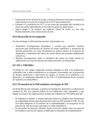 Politica Nacional De Ssr