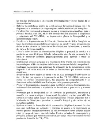 Politica Nacional De Ssr