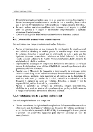 Politica Nacional De Ssr