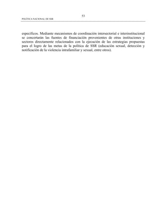 Politica Nacional De Ssr