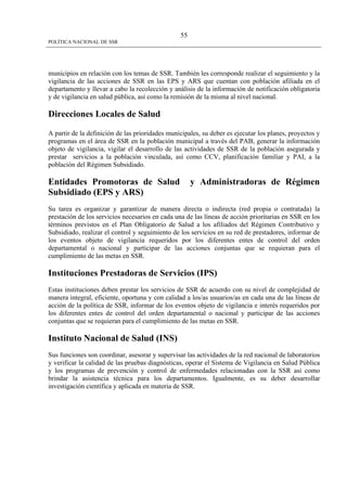 Politica Nacional De Ssr