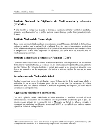 Politica Nacional De Ssr