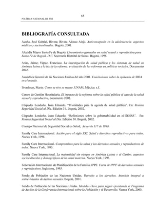 Politica Nacional De Ssr