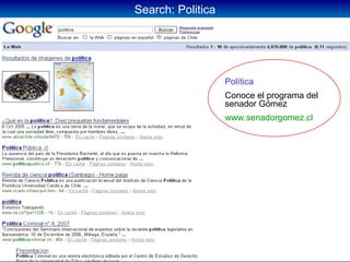 Search: Politica Política Conoce el programa del senador Gómez www.senadorgomez.cl 