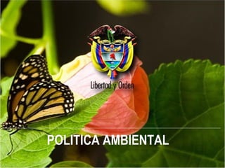 Ministerio de Ambiente
y Desarrollo Sostenible
POLITICA AMBIENTAL
 