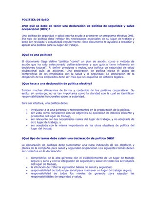Politica de sy so