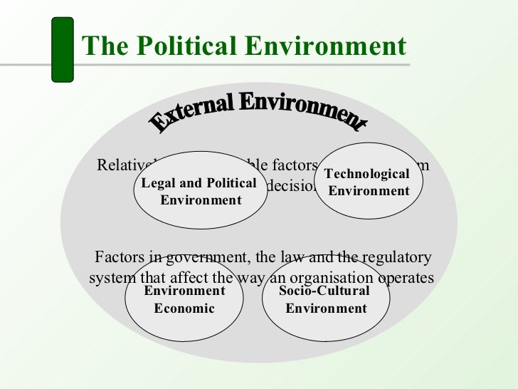 What are some political factors that affect business?