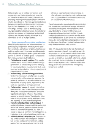 Political Goals Examples Political Party Dialogue: A Facilitator’s Guide | PDF