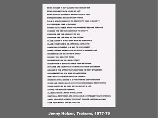 Jenny Holzer, Truisms, 1977-79
 