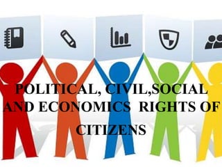 POLITICAL, CIVIL,SOCIAL
AND ECONOMICS RIGHTS OF
CITIZENS
 