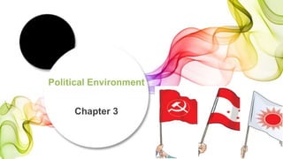 Chapter 3
Political Environment
 