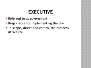 Political environment and relationship between government and business ...