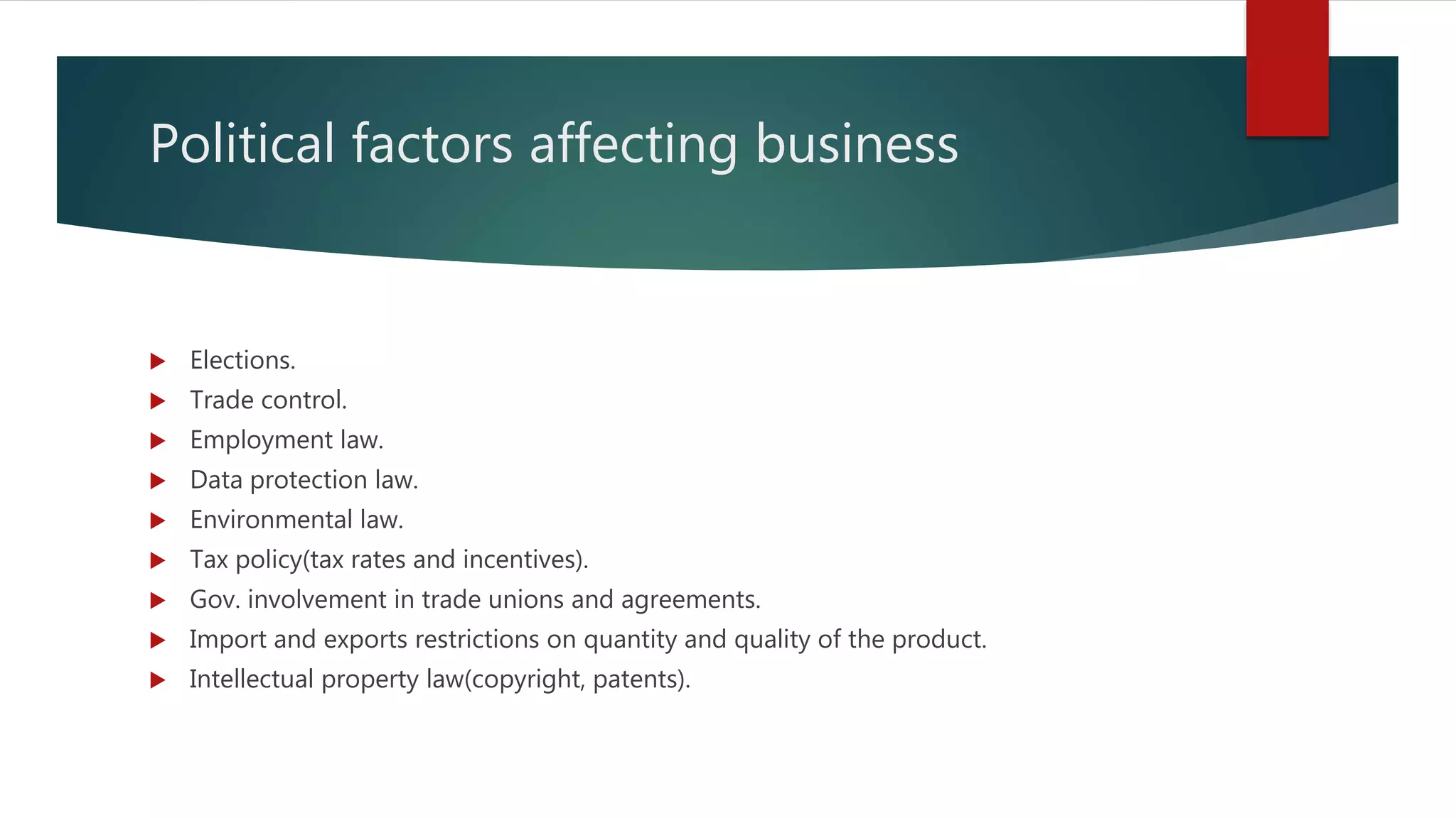 Affecting Business Or Effecting Business Political factors affecting business | PPT