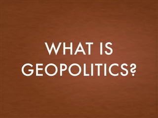 Political Geography | PDF