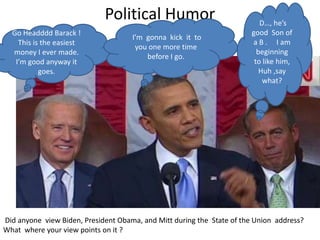 President Humor Political humor state of the union | PPTX