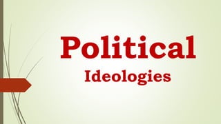 Political
Ideologies
 