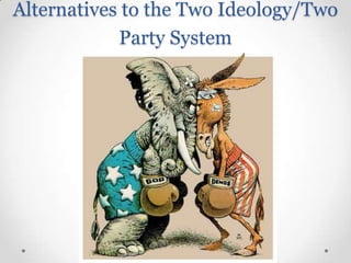 Alternatives to the Two Ideology/Two
Party System

 