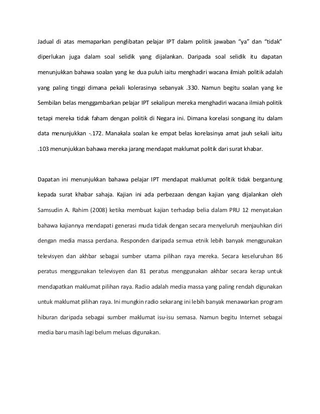 Political Inclination Among University Studen1 2