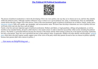 Political Inequality In Political Participation | PPT
