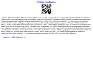 Political Inequality In Political Participation | PPT