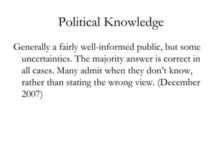 Political Knowledge ,[object Object]