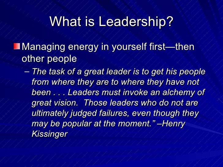 Political Leadership