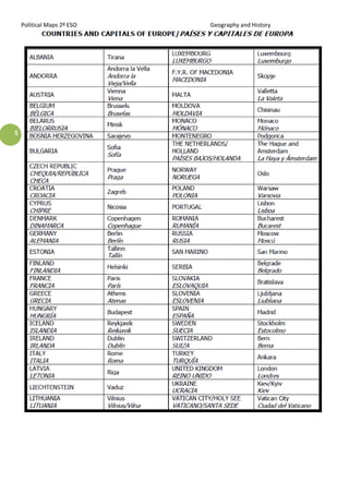 Political Maps 2º ESO Geography and History
5
 