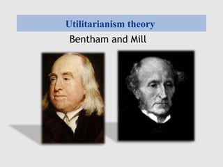 Utilitarianism theory
Bentham and Mill
 