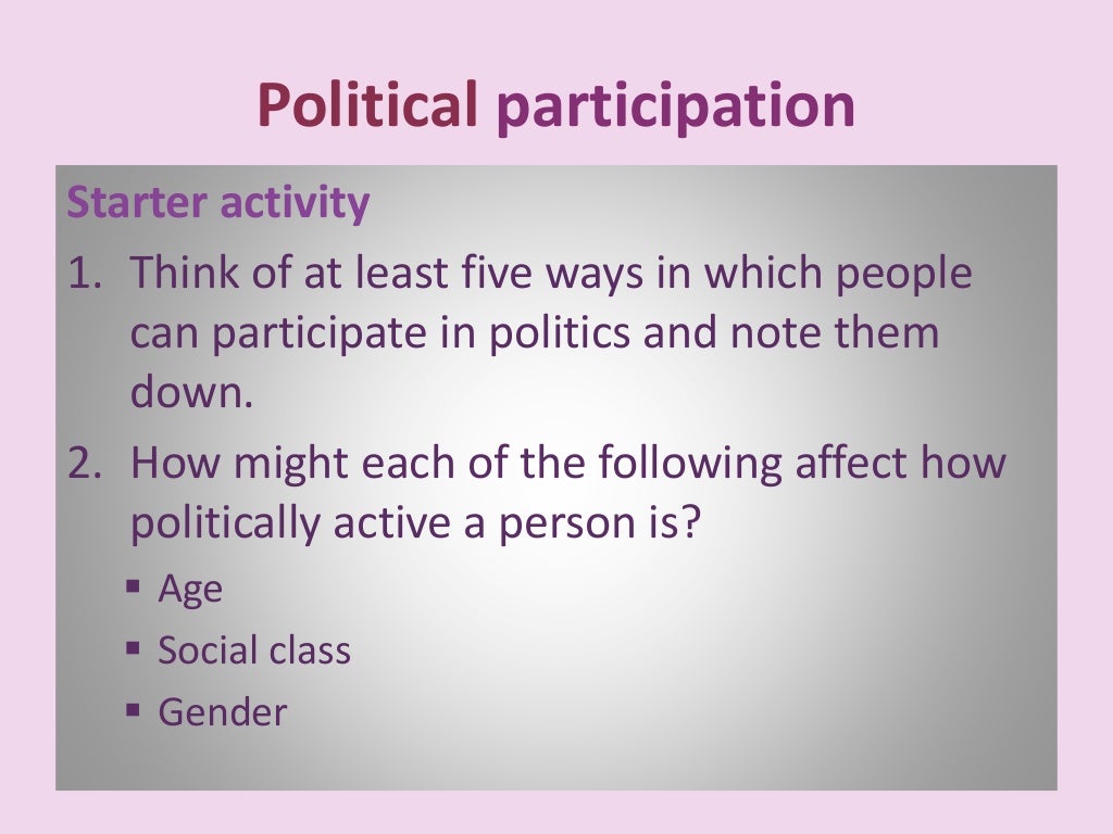 Political participation
