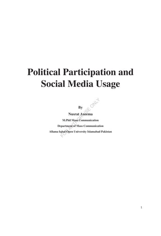 Political participation and social media usage | PDF
