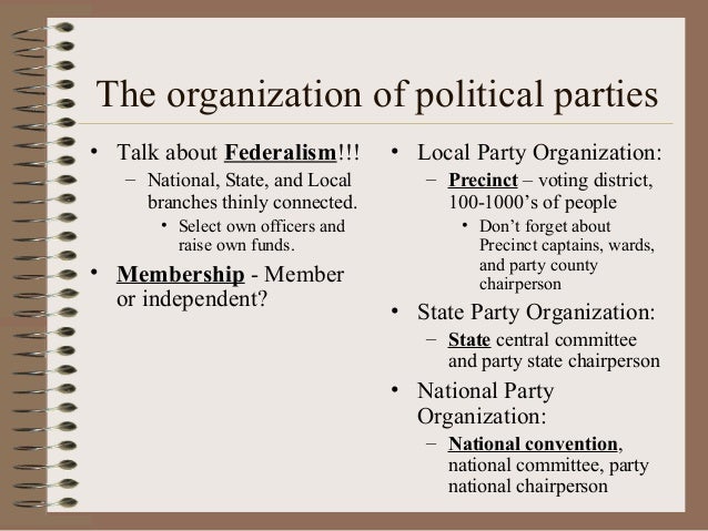 how are political parties organized