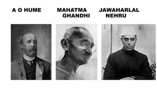 A O HUME MAHATMA JAWAHARLAL
GHANDHI NEHRU
 