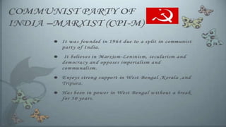 COMMUNIST PARTY OF INDIA-MARXIST (CPI-M)
 