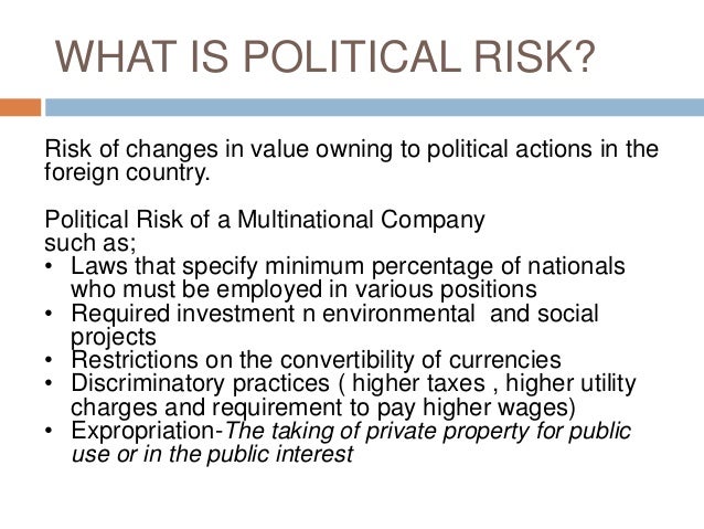 International Financial Management Political Risk