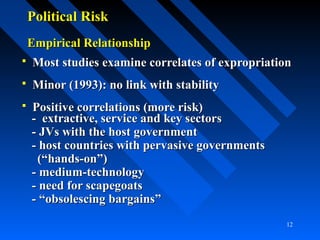 Political risk assessment | PPT