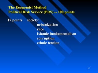 Political risk assessment | PPT