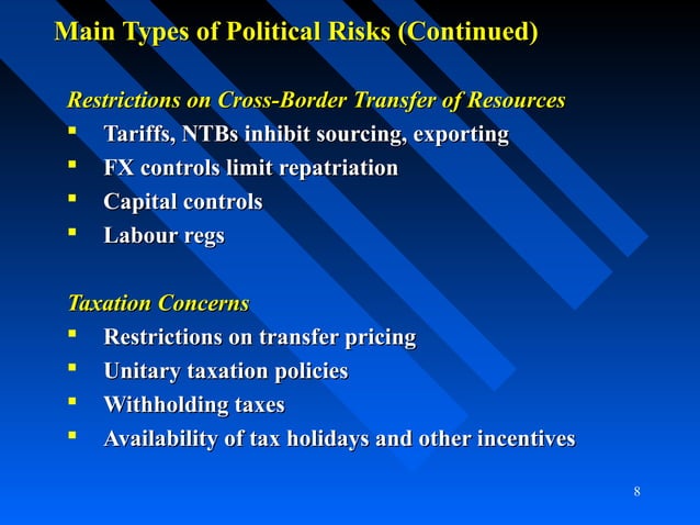 Political risk assessment | PPT