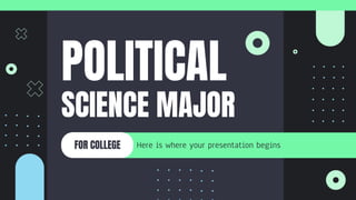 POLITICAL
SCIENCE MAJOR
Here is where your presentation begins
FOR COLLEGE
 
