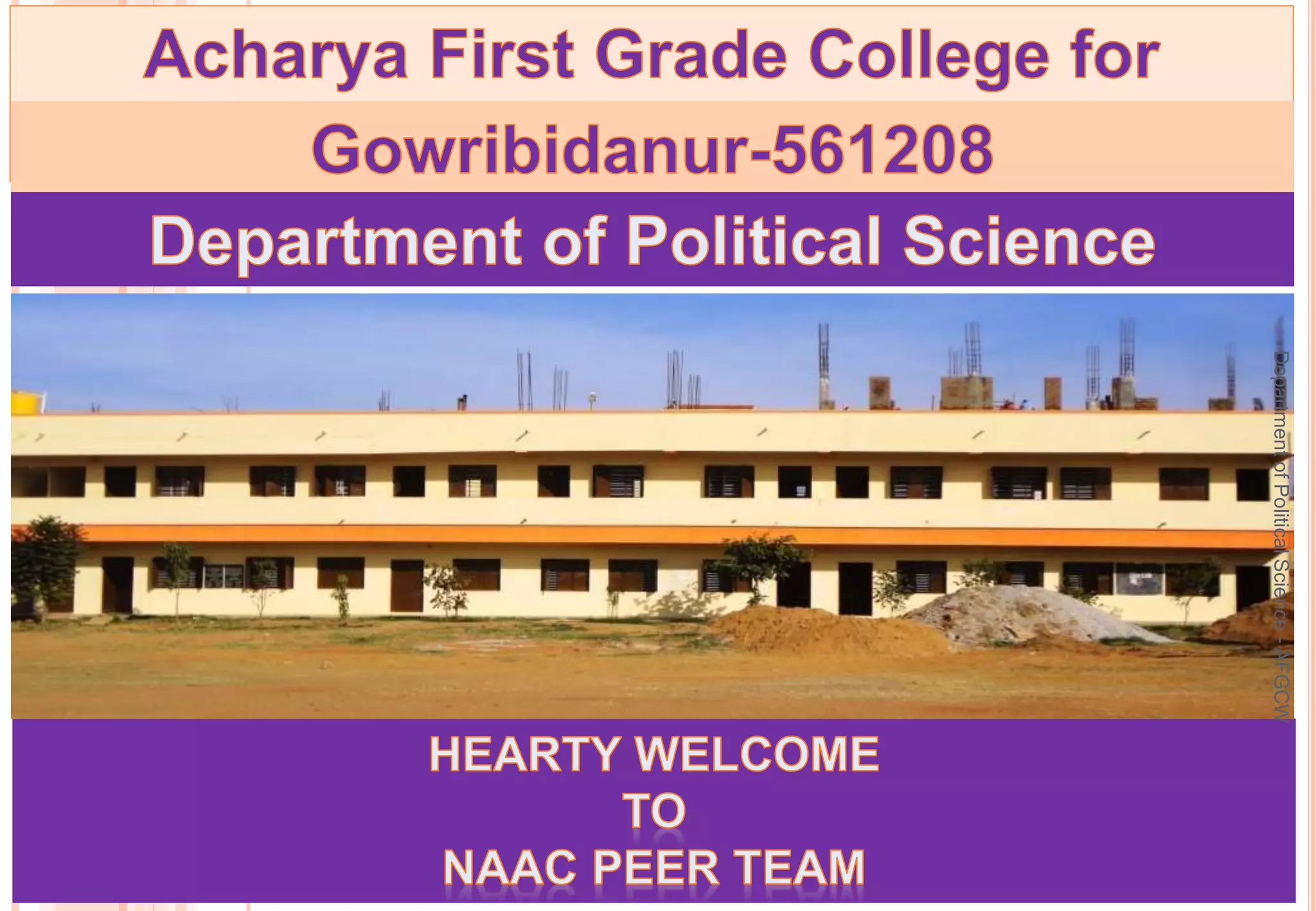 Political science ppt presentation during naac peer team visit PPT